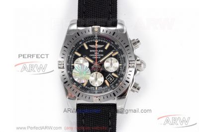 Perfect Replica GF Factory Breitling Chronomat Airborne Stainless Steel Case Black Dial 44mm Watch